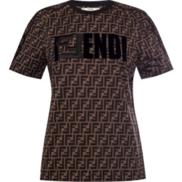 Fendi Tops - Fendi FF Short Sleeve Logo T Shirt  NWT L